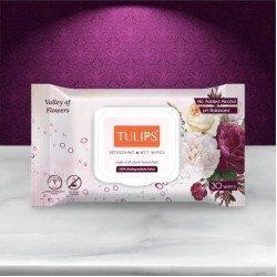 TULIPS REFRESHING WET WIPES MADE WITH PLANTS-BASED FIBER