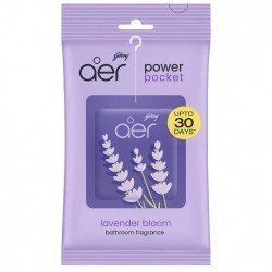 Godrej Aer Power Pocket - Long Lasting Bathroom Fragrance, Lavender Bloom, 10G Godrej Aer Power Pocket - Long Lasting Bathroom Fragrance, Lavender Bloom, 10G
