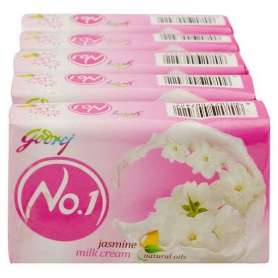 Godrej No.1 Jasmine Milk Cream Natural Oils  (4 x 57g)