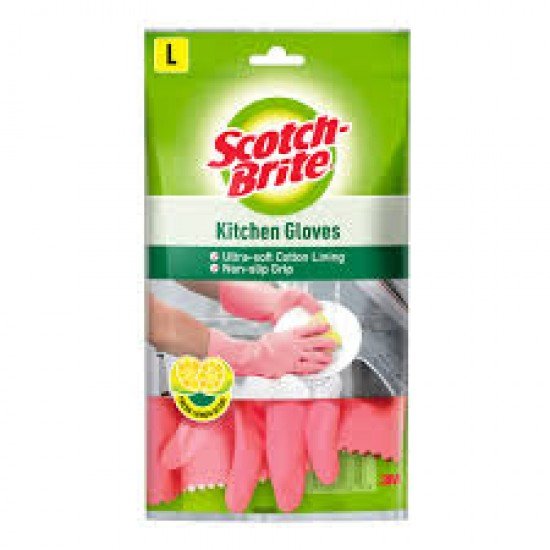 SCOTCH BRITE KITCHEN GLOVES LARGE 1N