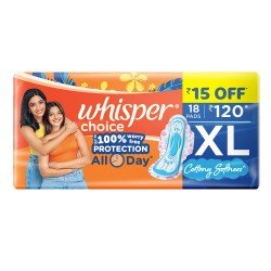 Whisper Choice Regular XL 18 Pads