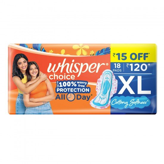Whisper Choice Regular XL 18 Pads