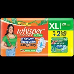 Whisper Choice Ultra  XL 20 Pads