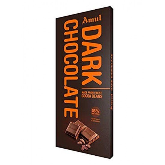 Amul Dark Chocolate- 55% Rich In Cocoa, 125G Carton