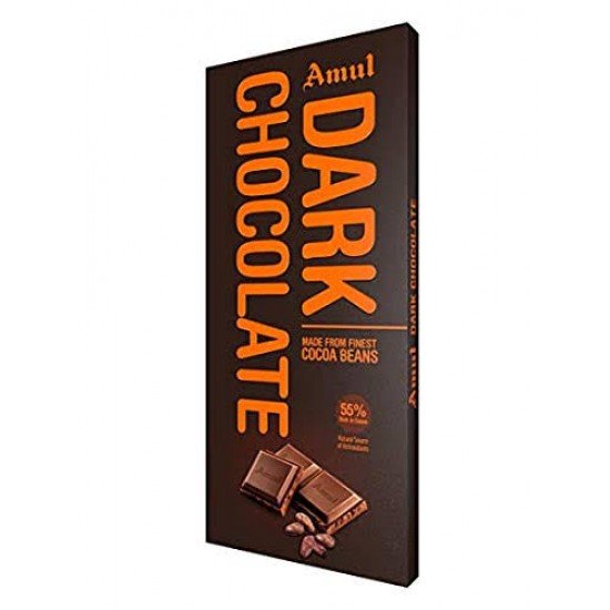 Amul Dark Chocolate- 55% Rich In Cocoa, 150G Carton