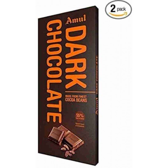 Amul Dark Chocolate- 55% Rich In Cocoa, 125G Carton