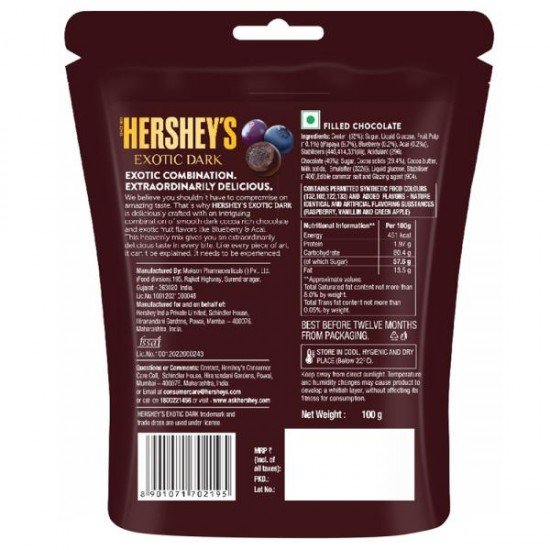 Hershey's Exotic Dark Chocolate Blueberry & Acai, 33.3G