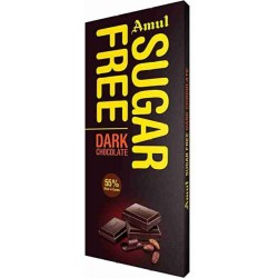 Amul Sugar Free Dark Chocolate 55% Rich In Cocoa,150G
