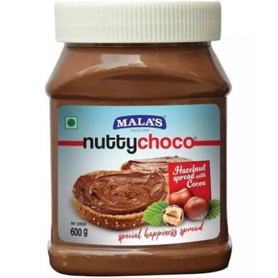 MALAS NUTTYCHOCO HAZELNUT SPREAD WITH COCOA 600G