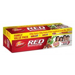 Dabur Red toothpaste (200g+100g+ free toothbrush) 300g