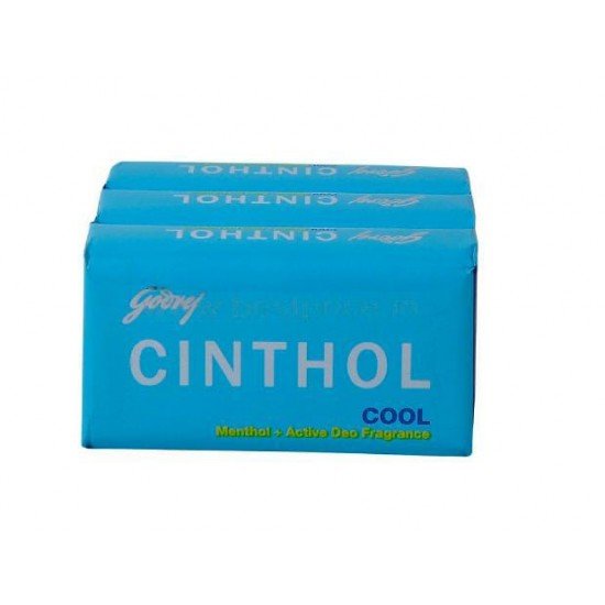 Cinthol Cool Menthol + Active Deo Fragrance Soap 130G ,3U