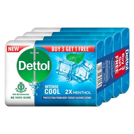 Dettol  Cool Bathing Soap Bar 500G ,(125*4) Dettol  Cool Bathing Soap Bar 500G ,(125*4)
