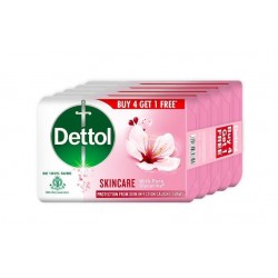 Dettol Skincare Bathing Soap Bar, 139G (Pack of 4)